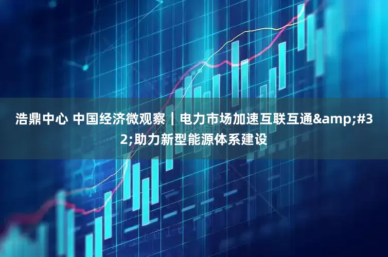 浩鼎中心 中国经济微观察｜电力市场加速互联互通&#32;助力新型能源体系建设